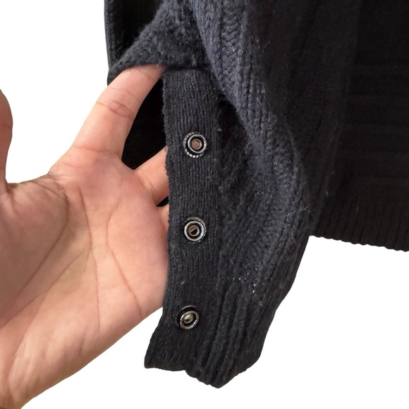 Zadig & Voltaire Alpaca Wool Blend Sweater Size SM Black Minimal Neutral Winter - Picture 8 of 11